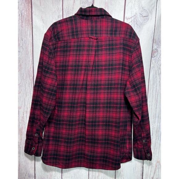 Jachs Red Tartan Plaid Flannel Shacket Shirt Button Up Style 974954 Mens XL - Picture 2 of 9